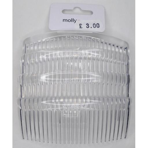 Pack of 4 Clear Combs 9cm