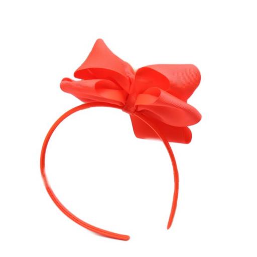 Neon Orange Hairband with 6 inch Bow