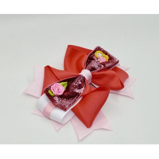 Aurora (Sleeping Beauty) 7 inch Stacked Boutique Bow