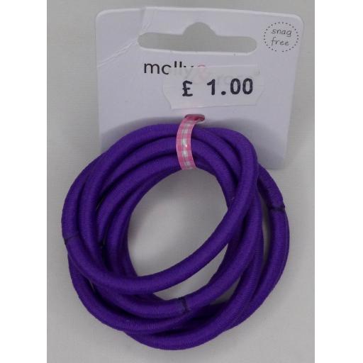 School Purple 4mm snag free endless elastics.