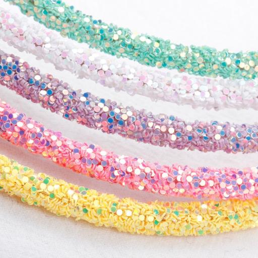Chunky Glitter Hairbands For Girls Women Candy Colour Headband Hair Band