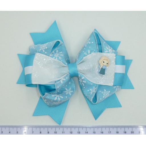 Elsa (Frozen) 7 inch Stacked Boutique Bow