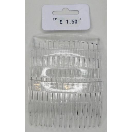 Pack of 4 Clear Combs 7cm