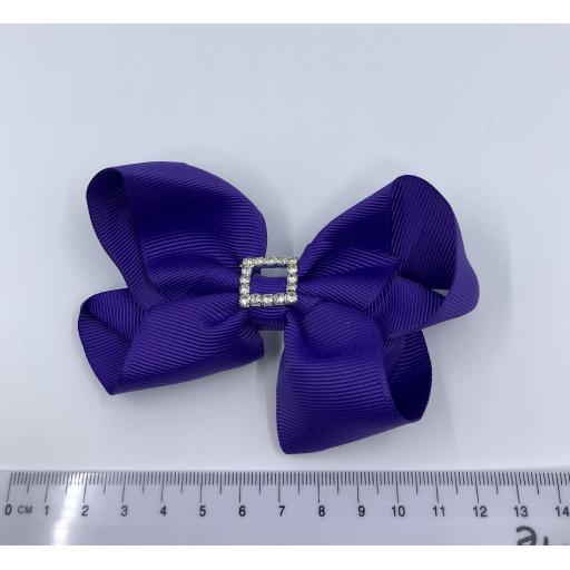 Purple Boutique Bow with diamanté buckle