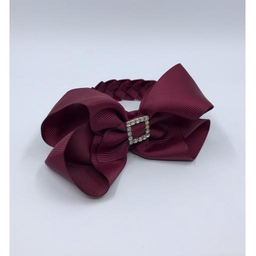 Wine Boutique Bow with Pleated Tail Bunwrap