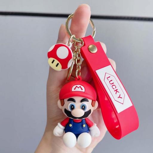 Mario Keychain with Red Wrist Strap
