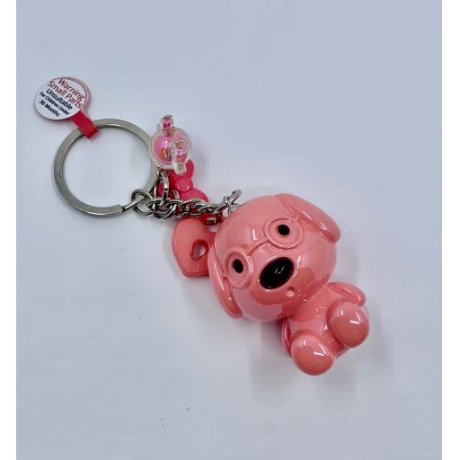 Coral Dog Holographic Lacquer Finish Keychain