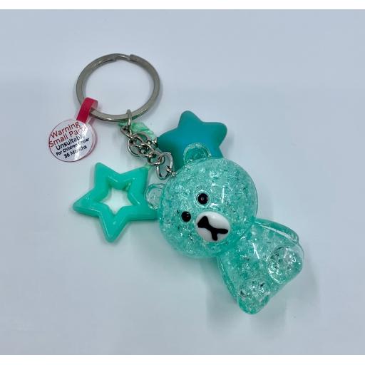 Mint Green Bear Crushed Ice Keychain