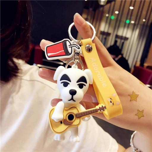 Animal Crossing K.K.Slider Keychain With Orange Wrist Strap