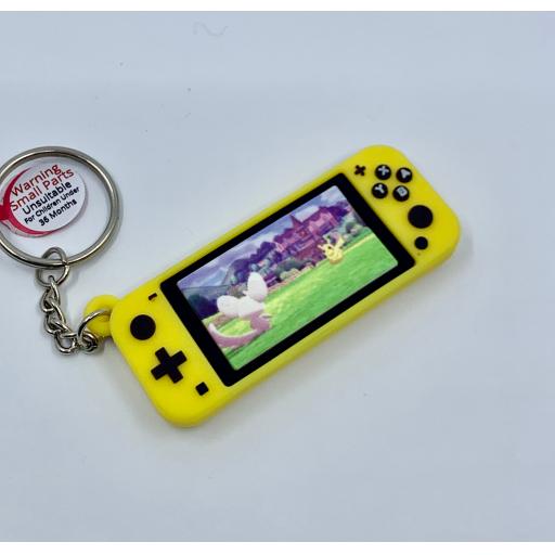 Pikachu Pokemon Handheld Game Console Keychain Yellow