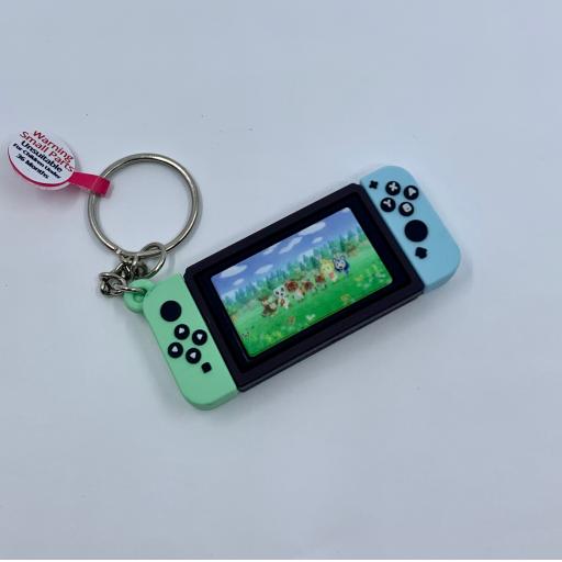 Festival Animal Crossing Handheld Console Keychain Light Green/Blue