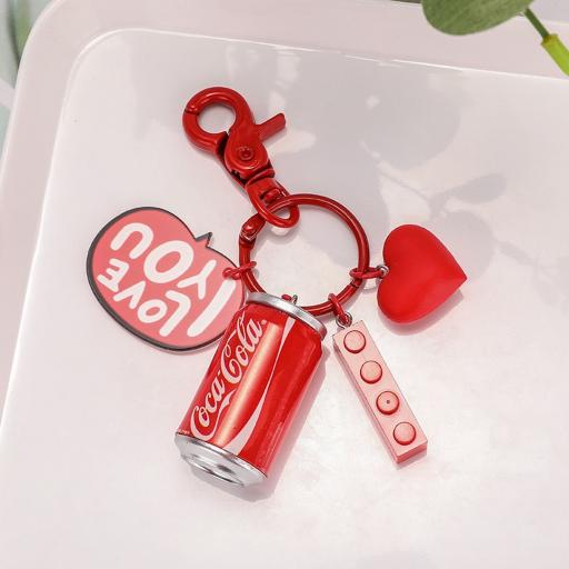 Cool And Refreshing Cola Key Chain Accessories Keyring I Love You