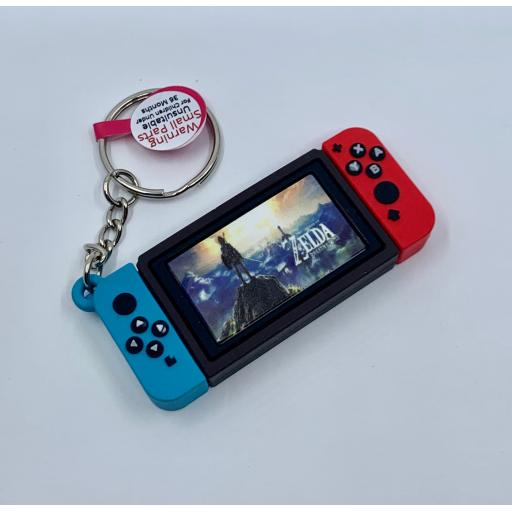 Zelda Breathe Of The Wild Handheld Game Console Keychain Blue/Red 1
