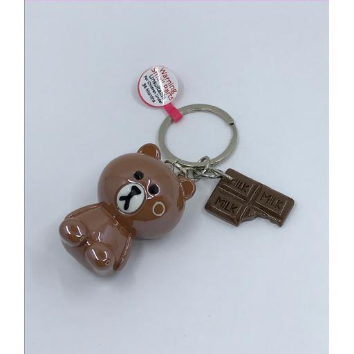 Brown Bear Holographic Lacquer Finish Keychain