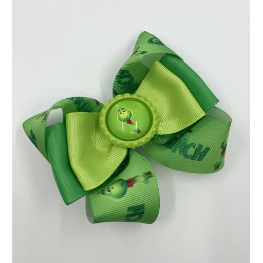 Lonely Little Grinch Two Tone Bow Layered bow