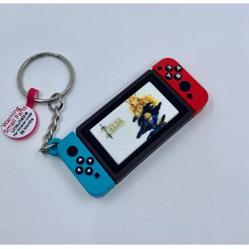 Zelda Breathe Of The Wild Handheld Game Console Keychain Blue/Red 2