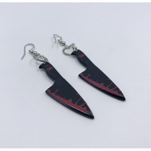 Bloodied (both sides) Utility Knife Earrings