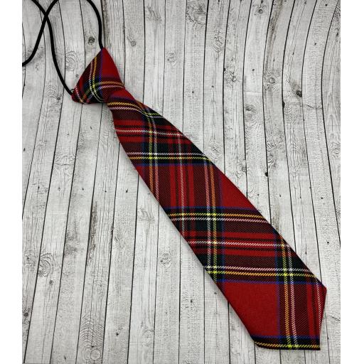 Royal Stewart Tartan Elastic Neck Tie